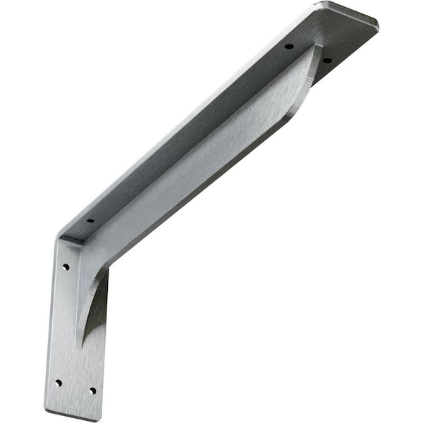 Ekena Millwork 2 in. x 6 1/2 in. x 16 in. Unfinished Embrey Steel Bracket