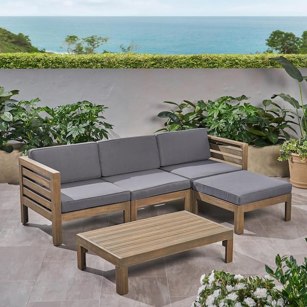 grey acacia wood patio set