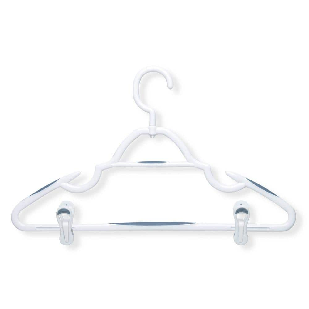 Honey-Can-Do Plastic Clothes Hanger With Clips, 18 Count 