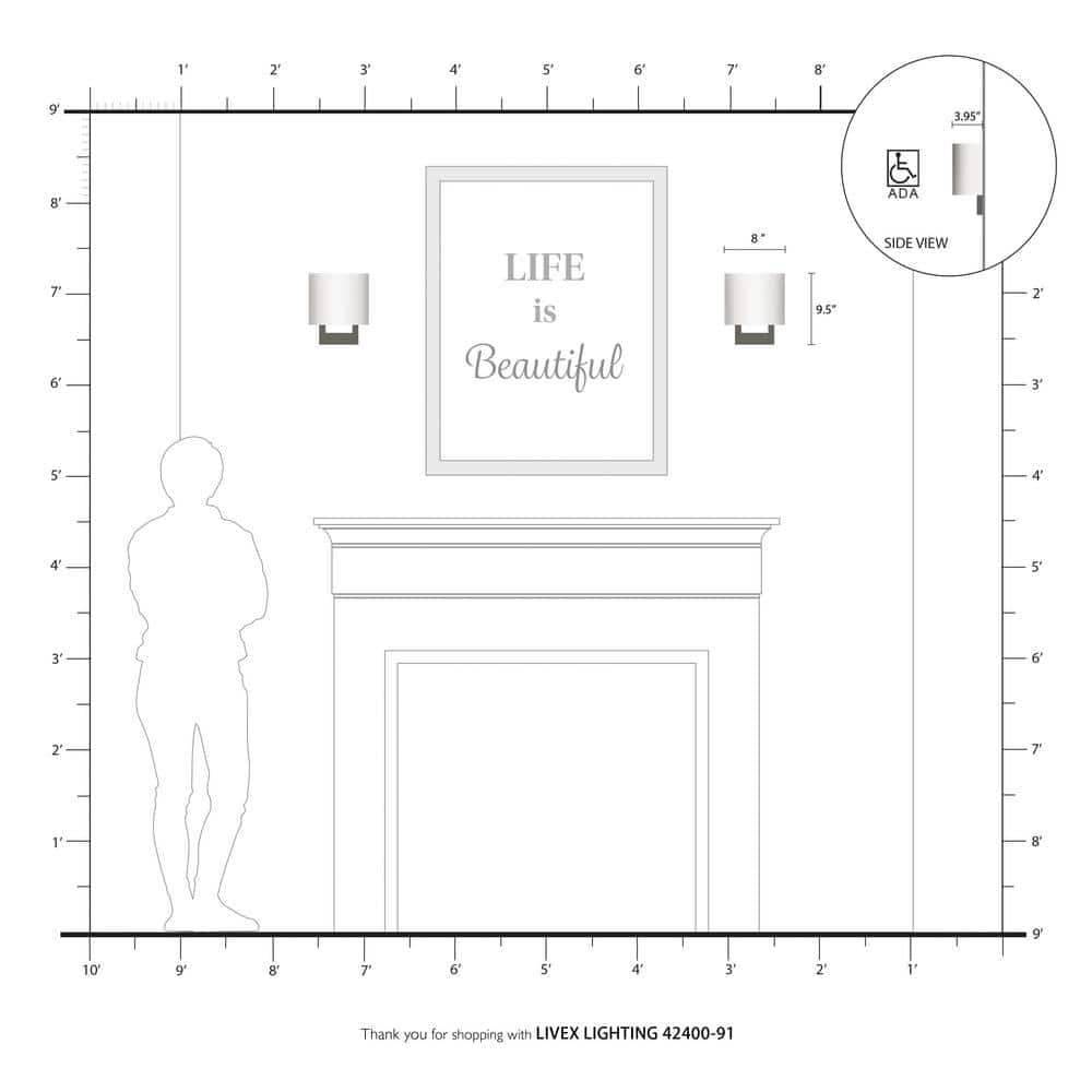 Elegant Brushed Nickel 1-Light Wall Sconce with Off-White Shade