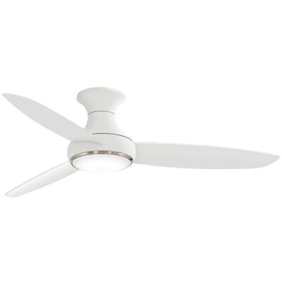 Minka Aire Concept Ii Wet 52 In Integrated Led Indoor Outdoor White Ceiling Fan With Light Wall Control F474l Wh The Home Depot - Outdoor Ceiling Fans With Remote No Light