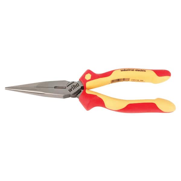 Insulated Industrial Long Nose Pliers w/ Cutters 8