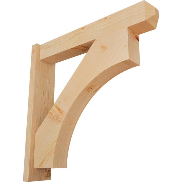 Ekena Millwork 6 in. x 28 in. x 28 in. Douglas Fir Westlake Craftsman Smooth Outlooker