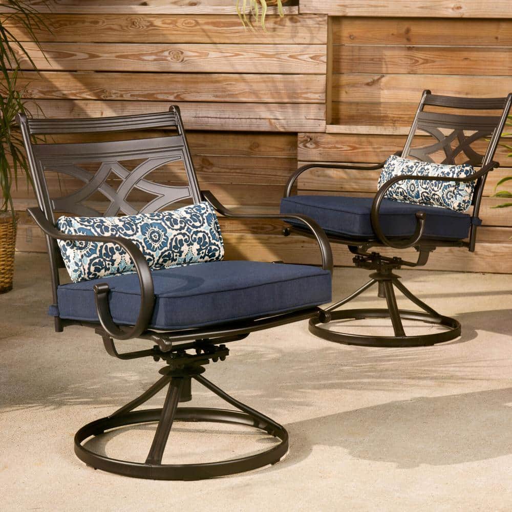 Montclair Navy Blue 11-Piece Steel Outdoor Dining Set