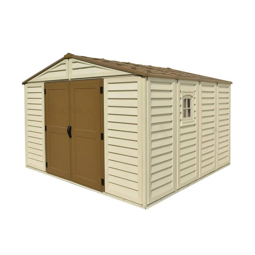 WoodBridge Plus 10.5 ft. x 10.5 ft. Vinyl Storage Shed