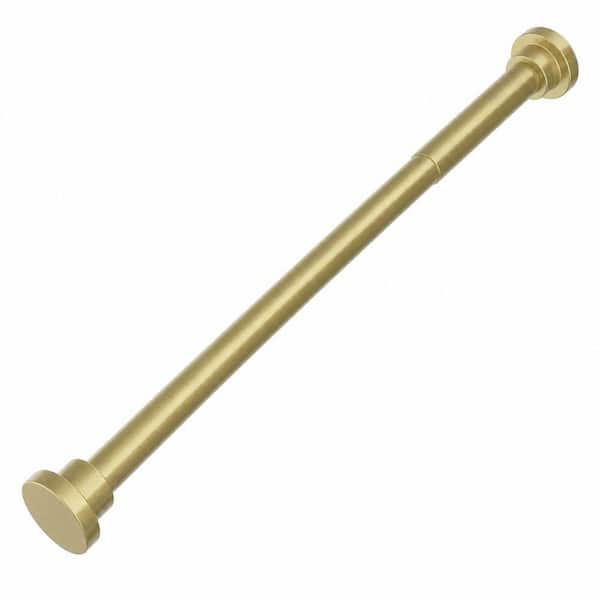 28 in. to 74 in. Gold Stainless Steel Adjustable Tension Shower Curtain Rod, No Drilling, No Rust, Non Slip