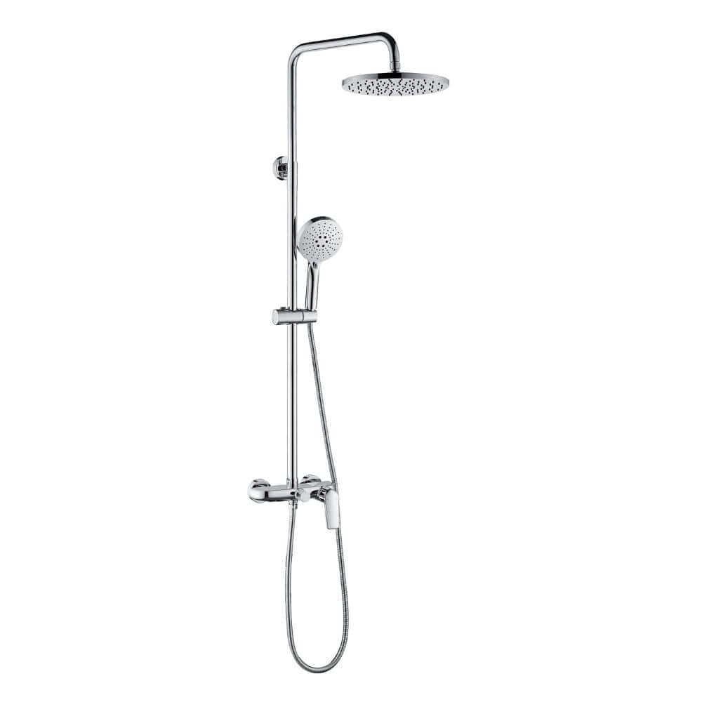 Single Handle 3-Spray Tub and Shower Faucet with Hand Shower and Head Shower 2.5GPM in Chrome Valve Included price history on PriceWatchPro