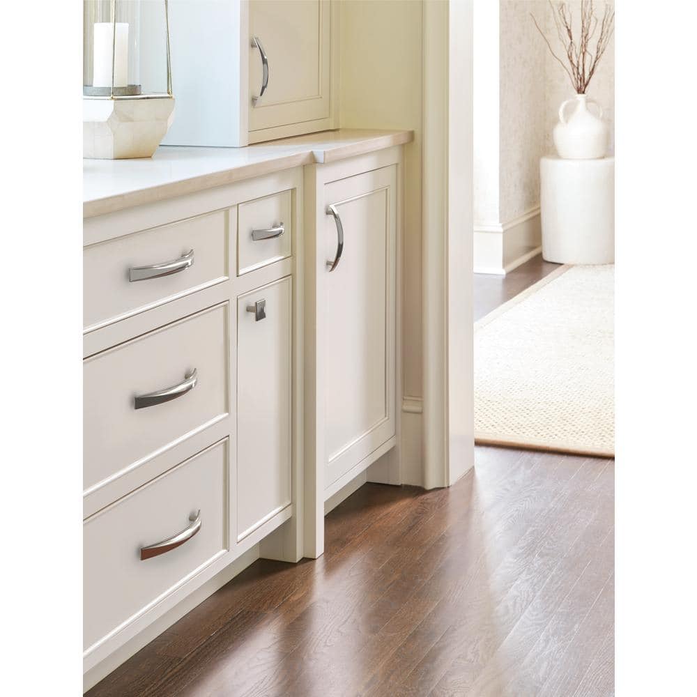 Polished Chrome Square Cabinet Knob with Mounting Hardware