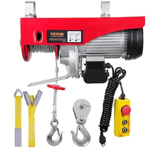 880 lbs. Electric Chain Hoist 850 Watt Electric Steel Wire Winch with 14 ft. Wired Remote Control for Garage Warehouse