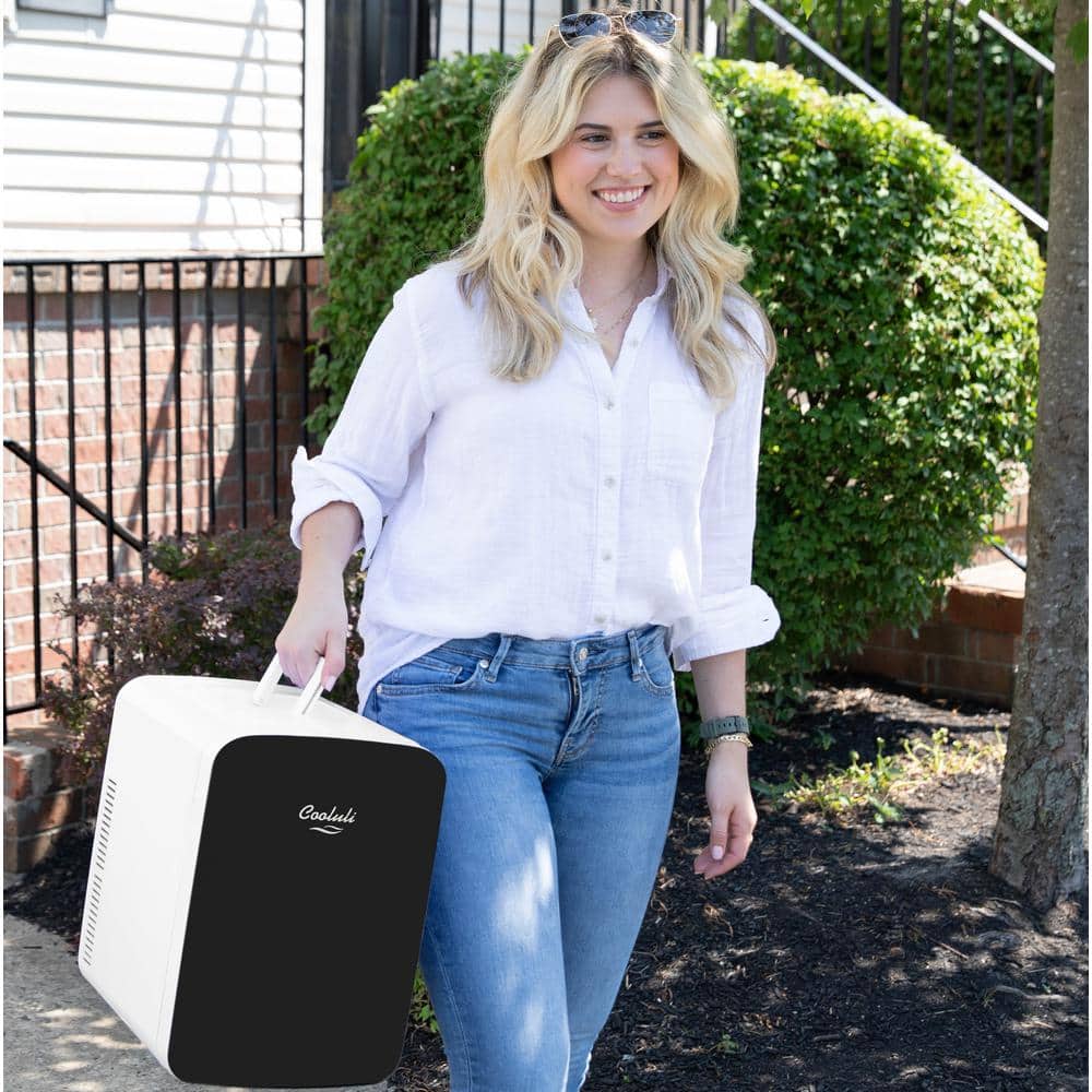 Compact Black Portable Mini Fridge with Smooth Door