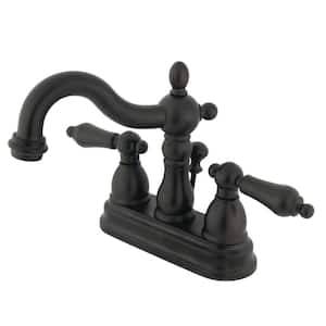 Heritage 4 in. Centerset 2-Handle Bathroom Faucet in Oil Rubbed Bronze