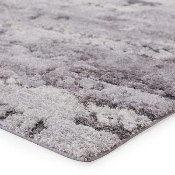Coen Gray/Ivory 3 ft. x 10 ft. Abstract Runner Rug