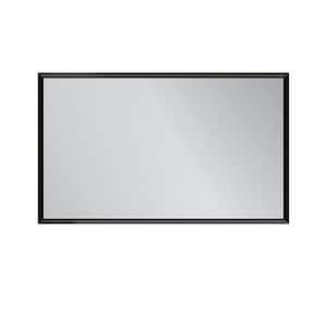 Shaila 60 in. W x 36 in. H Rectangular Metal Framed Wall Bathroom Vanity Mirror Black