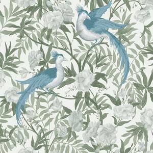 Tommy Bahama Palmiers Azure Vinyl Peel & Stick Wallpaper Roll (Covers 30.75  Sq. Ft.) 802803WR - The Home Depot