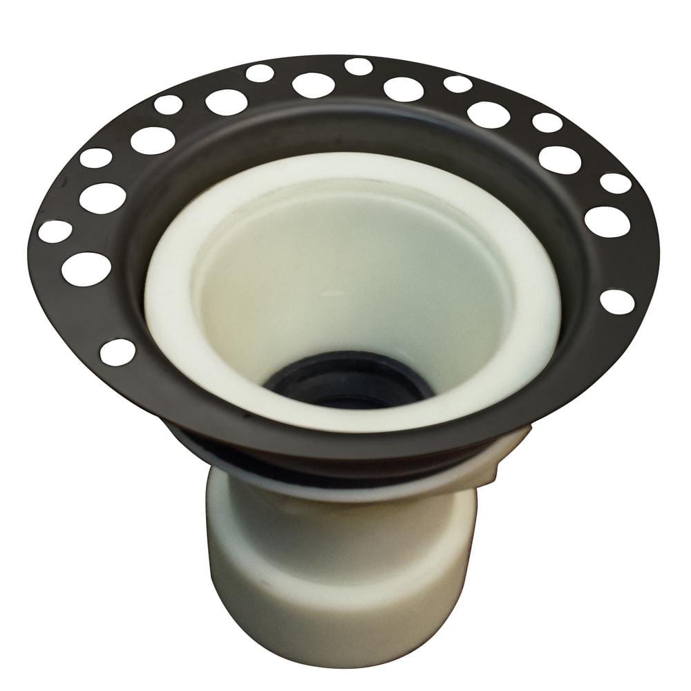 Westbrass Island Drain Assembly for Freestanding Bathtub with in. x 1-1/2  in. Adapter, PVC Black TC3P The Home Depot