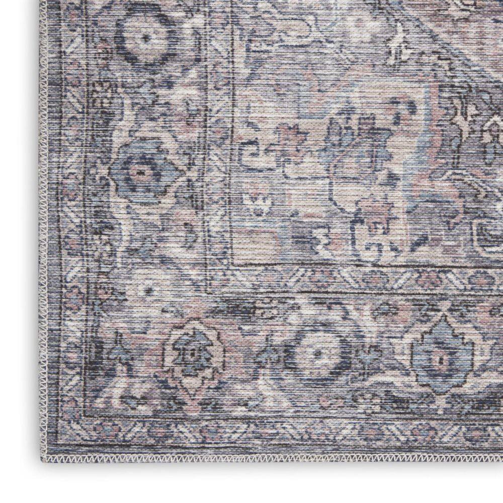 8' X 10' Gray Floral Power Loom Distressed Washable Area Rug price history on PriceWatchPro