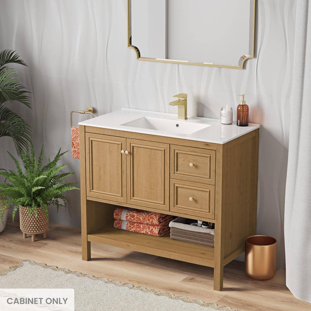 Chateau Natural Oak 36" Freestanding Single Bathroom Vanity