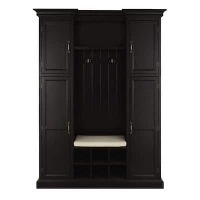 Royce Solid Black 60 in. W Hall Tree