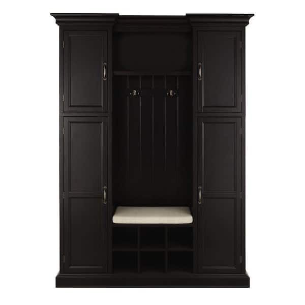 Home Decorators Collection Royce Solid Black 60 in. W Hall Tree