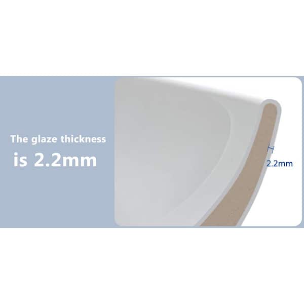 YASINU 20 in . Undermount Rectangular Bathroom Sink with