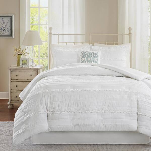 Madison Park Isabella 5 Piece White, What Size Bedding For California King