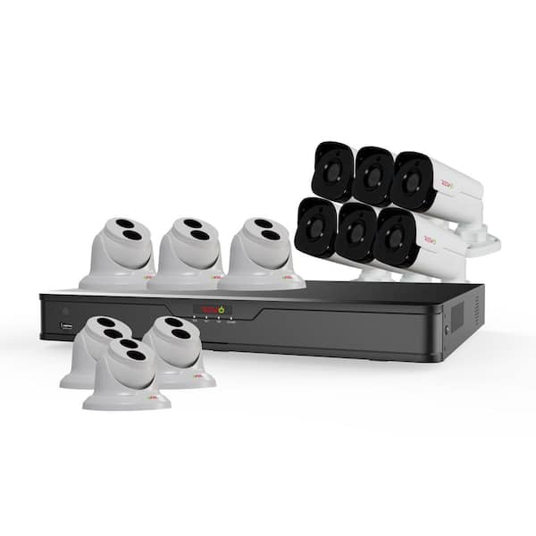 Ultra HD 16-Channel 4TB NVR Surveillance System with 12 4 Megapixel Cameras and Night Vision