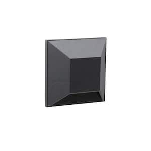 3.5 in. x 3.5 in. Black LED Square Post Sconce