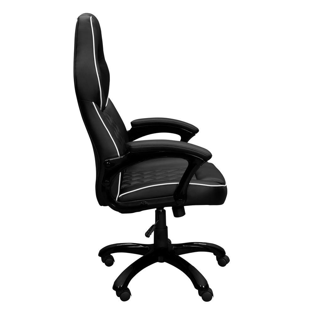 Black High Back Mesh and Leather Executive Swivel Desk Chair