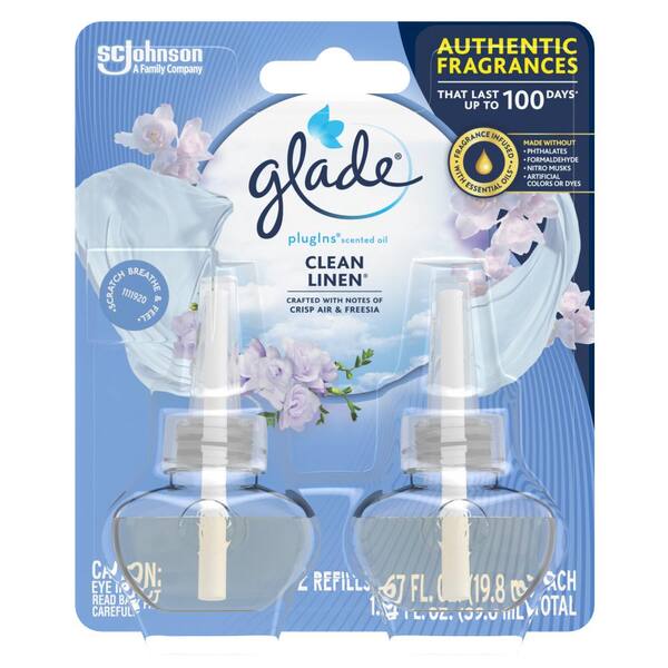 Glade 1.34 fl. oz. Clean Linen Plug-In Air Freshener Refill (2-Count)
