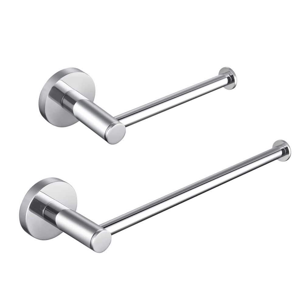 2-Piece Bathroom Hardware Set with Toilet Paper Holder Towel Bar/Rack in Chrome price history on PriceWatchPro