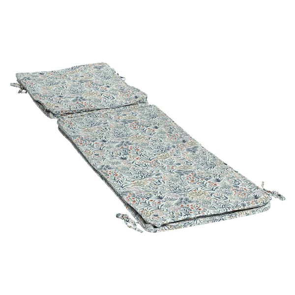 ARDEN SELECTIONS ProFoam 72 in. x 21 in. Outdoor Chaise Cushion Cover, Pistachio Botanical