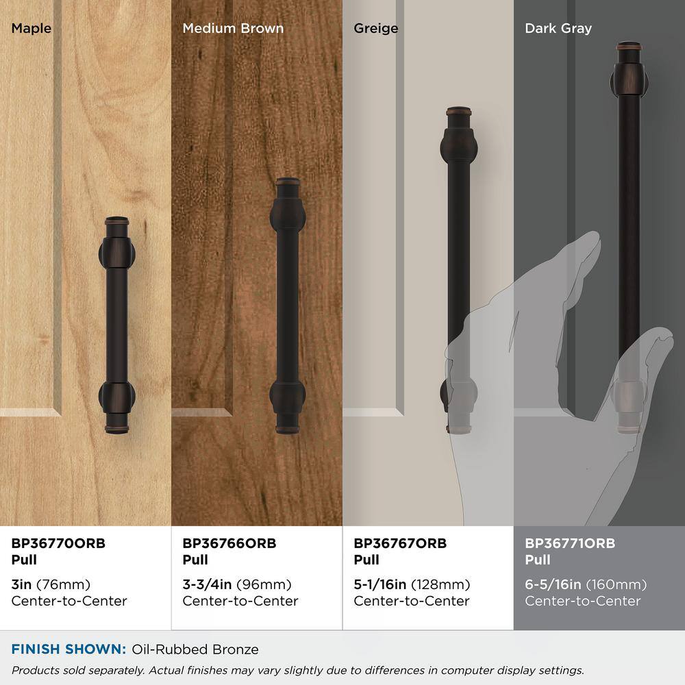 Oil Rubbed Bronze 6-5/16" Cabinet Pull with Mounting Hardware