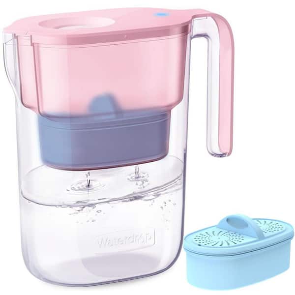 Alkaline Water Filter Pitcher, 7-Cup, Mineralized Alkaline Water, Up to 100 Gallons, Up to pH 9.5, BPA-Free, Pink