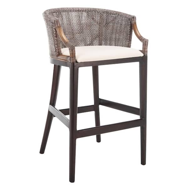 Brando 28 in. Brown Cushioned Bar Stool