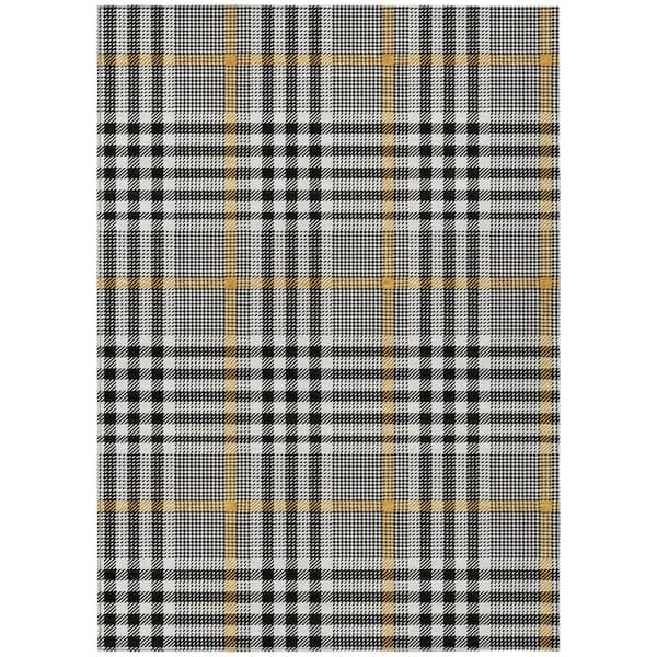 Addison Rugs Chantille Machine Washable Indoor/Outdoor Abstract ACN1054 Black 2 ft. 6 in. x 3 ft. 10 in. Area Rug