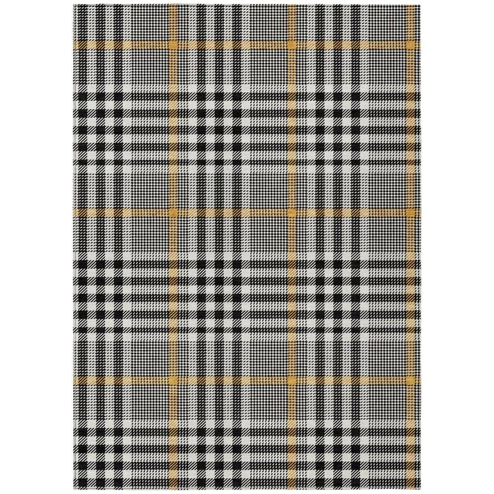 Chantille Machine Washable Indoor/Outdoor Abstract ACN1054 Black 3 ft. x 5 ft. Area Rug price history on PriceWatchPro