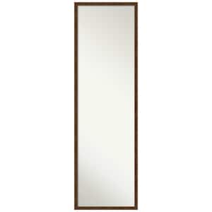 Carlisle Brown Narrow 15 in. x 49 in. Modern Rectangle Full Length Brown Framed On the Door Mirror