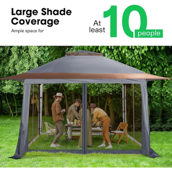 VIVOSUN 13 ft. x 13 ft. Pop Up Canopy Tent with Mosquito