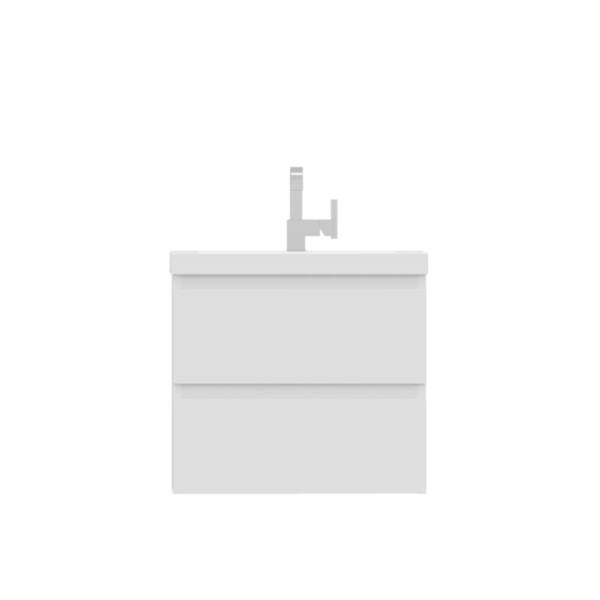 Alya Bath Paterno 24 in. W x 19 in. D Wall Mount Bath Vanity in White with Acrylic Vanity Top in White with White Basin