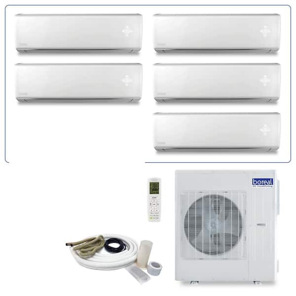 21 SEER 42,000 BTU 4.5 Ton 5-Zone Ductless Mini Split Air Conditioner with Heat Pump-230-Volt/60 hz.