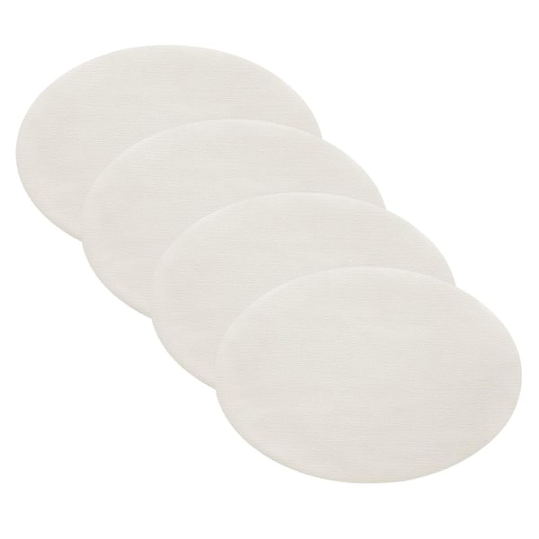 Villeroy & Boch Manufacture Rock Oval Faux Leather Reversible Placemat, Set of 4, White - 12"W x 18"L