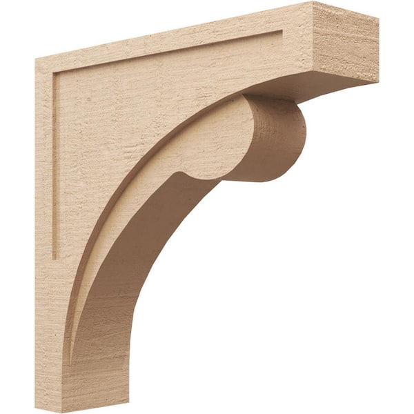 Ekena Millwork 9 in. x 36 in. x 36 in. Thin Viola Rough Cedar Woodgrain TimberThane Corbel, Primed Tan