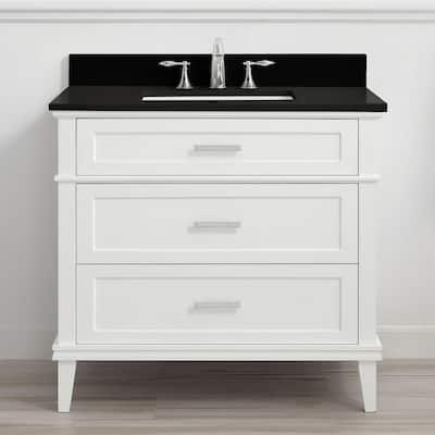 36 Inch Vanities - Granite - Bathroom Vanities With Tops - Bathroom Vanities - The Home Depot