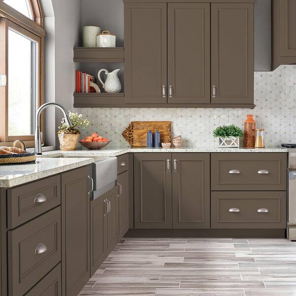 BEHR PREMIUM 1 gal. #N220-6 Landmark Brown Satin Enamel Interior