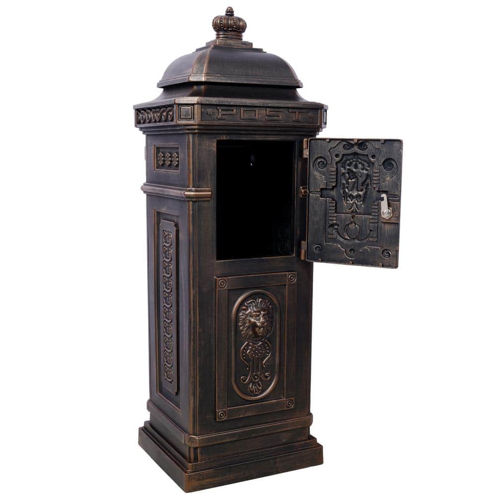 40 in. H Residential the Court Large-Capacity Letter Box, Garden Floor Safe