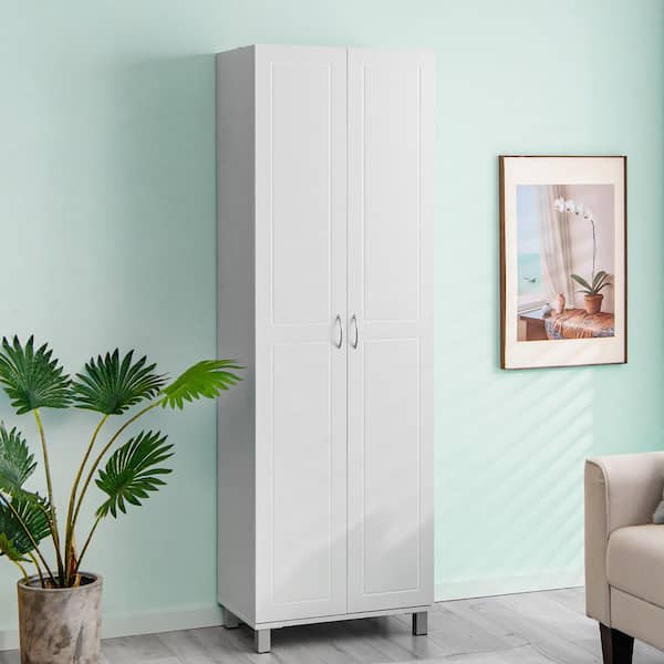 72 Inch Freestanding Kitchen Pantry Cabinet 4 Doors Storage Cupboard Shelves  Drawer - Costway