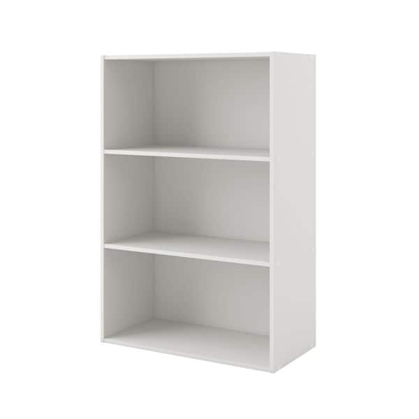 Furniture of America Quincy 35.27 in. Tall Stackable White Engineered wood 3-Shelf Modern Modular Bookcase