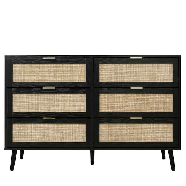 Miscool Anky 46.66 in. W x 15.75 in. D x 30.2 in. H Black Particle Board Freestanding Bathroom Linen Cabinet in Black