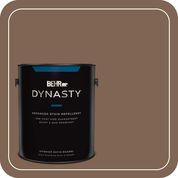 BEHR DYNASTY 1 gal. #N240-7 Joshua Tree One-Coat Hide Satin Enamel Interior Stain-Blocking Paint & Primer