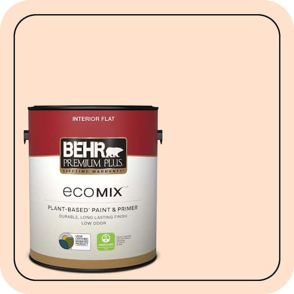 1 gal. #P200-1 Melted Marshmallow Flat EcoMix Plant-Based Interior Paint & Primer